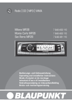 Blaupunkt Milano-MP-28 - Owners Manual